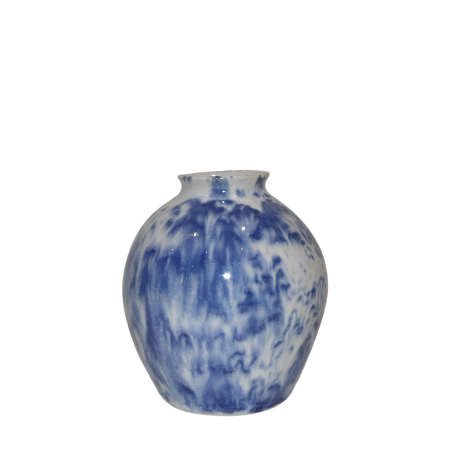 Blue Speckled Vase Medium