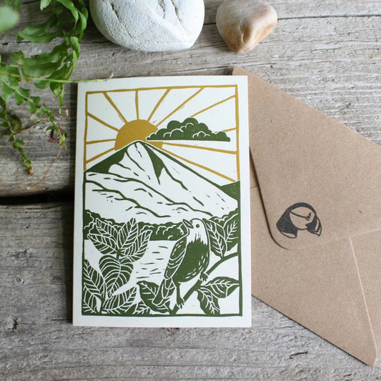 Mountain and Sun Greeting Card