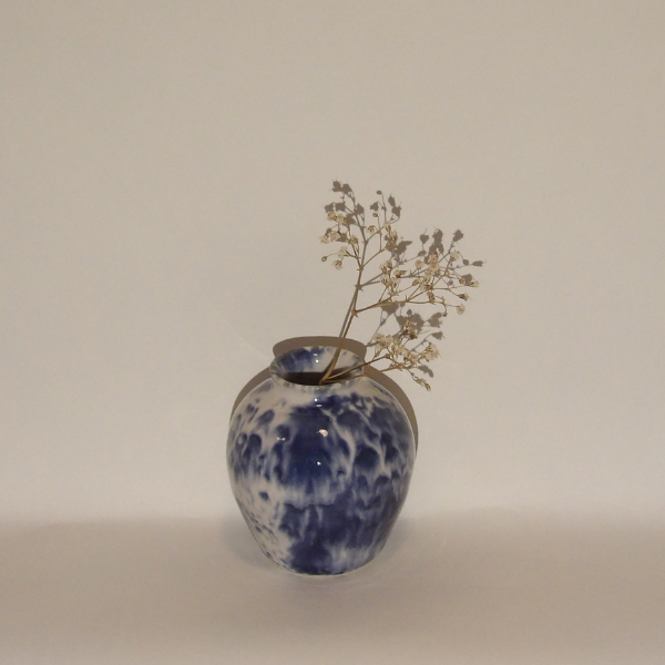 Blue Speckled Vase Small